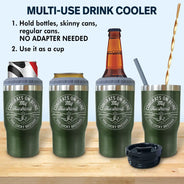 Gift For Brothers, Gift For Bestie, Gift For Men - Congrats On Being My Brother You Lucky Man - Personalized Triple 3 In 1 Can Cooler