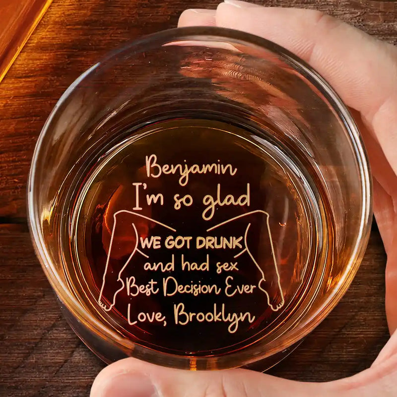 Gift For Couples, Gift For Husband, Gift For Boyfriend - I Love Your Face Especially When It's Between My Legs - Personalized Engraved Whiskey Glass
