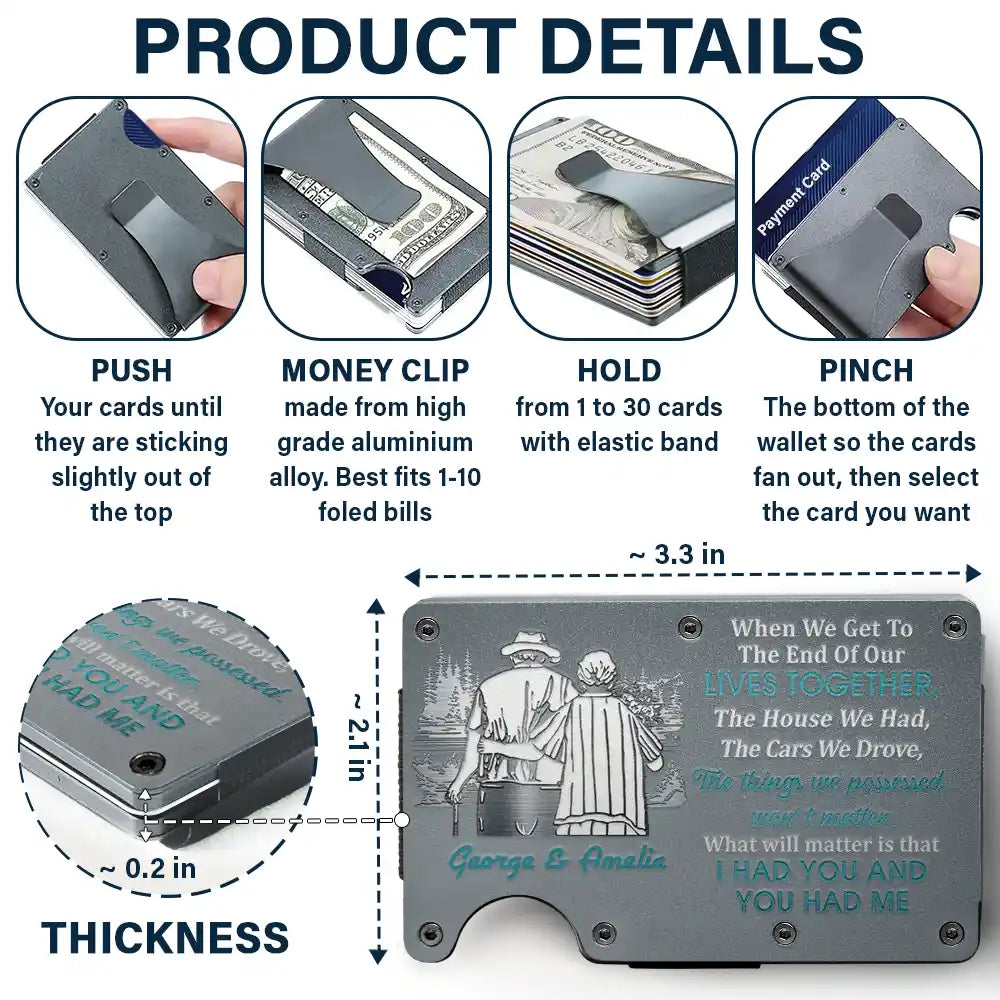 Couple When We Get To The End Of Our Lives Together - Personalized Card Wallet With Money Clip