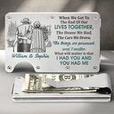 Gift For Couples, Gift For Husband, Old Couples - Couple When We Get To The End Of Our Lives Together - Personalized Card Wallet With Money Clip