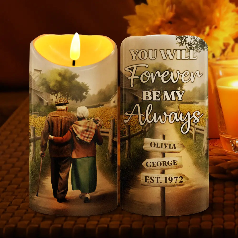 Gift For Wife, Old Couples - Painting Old Couple You And Me We Got This - Personalized Flameless LED Candle