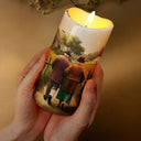 Gift For Wife, Old Couples - Painting Old Couple You And Me We Got This - Personalized Flameless LED Candle
