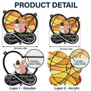 Gift For Mother,Gift For Daughter,Love - Mom First My Daughter Forever My Friend - Personalized Window Hanging Suncatcher Ornament