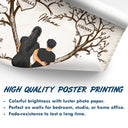 Gift For Mother,Gift For Grandma - Grandma Mom Family Will Always Be Connected By Heart - Personalized Poster
