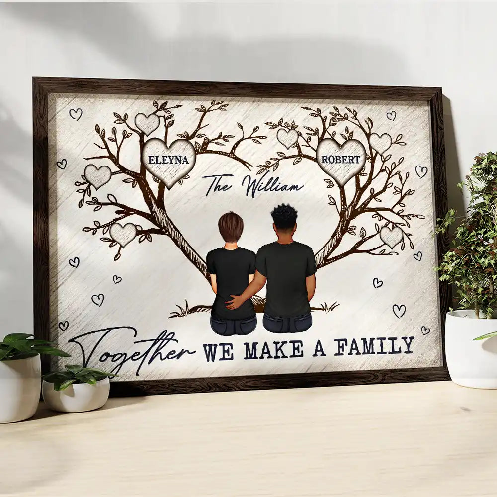 Gift For Couples, Gift For Husband, Gift For Wife, Pet Couple - Together We Make A Family Young Parents With Pet - Personalized Poster