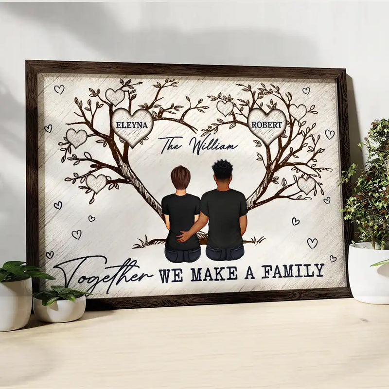 Gift For Couples, Gift For Husband, Gift For Wife, Pet Couple - Together We Make A Family Young Parents With Pet - Personalized Poster