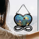 Dog Mom,Dog Lovers - A Woman And Her Dog Unbreakable Bond - Personalized Window Hanging Suncatcher Ornament