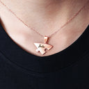 Mom - Daughters (Adult),Love - Daughter Mom You Are The Piece That Hold Us Together - Personalized Heart Puzzle Necklace Set