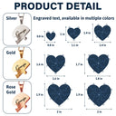 Gift For Couples,Gift For Wife,Love - Couple Matching Jewelry Including For Children - Personalized Heart Puzzle Necklace Set