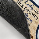 Dog Lovers,Pet Lovers,Happy,Dog Couple,Gift For Couples - A Crazy Dog Lady And Her Grumpy Old Man Live Here New Version - Personalized Doormat
