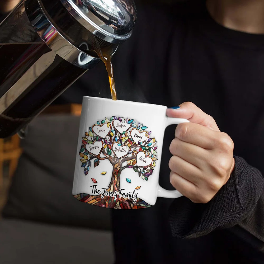 Gift For Yourself,Gift For Mother - I Shook My Family Tree - 3D Inflated Effect Printed, Personalized White Edge-to-Edge Mug