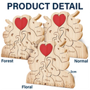 Love Elephant Family - Gift For Mother, Father, Family - Personalized Custom Shaped Wooden Puzzle