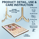 Gift For Father,Gift For Grandpa,Custom Photo,Funny - Custom Photo Dad Papa You Are The Best Thank You For Being There - Personalized 2-Layered Wooden Plaque With Stand