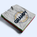 Gift For Father,Gift For Grandpa - Dad Papa The Man The Myth The Legend Retro Logo With Names On Sleeves - Personalized T Shirt