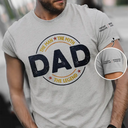 Gift For Father,Gift For Grandpa - Dad Papa The Man The Myth The Legend Retro Logo With Names On Sleeves - Personalized T Shirt