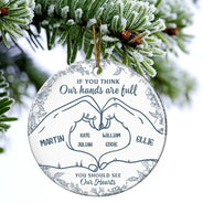 Christmas,Happy,Family - A Heart Full Of Love - Personalized Circle Ceramic Ornament