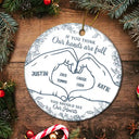 Christmas,Happy,Family - A Heart Full Of Love - Personalized Circle Ceramic Ornament