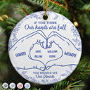 Christmas,Happy,Family - A Heart Full Of Love - Personalized Circle Ceramic Ornament