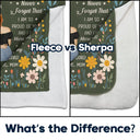 Gift For Mother, Gift For Daughter, Mom - Daughters (Adult), Happy - A Hug From Mom - Personalized Fleece Blanket, Sherpa Blanket