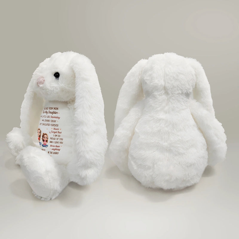A Hug From Mom 3D Effect - Personalized Soft Toy Bunny