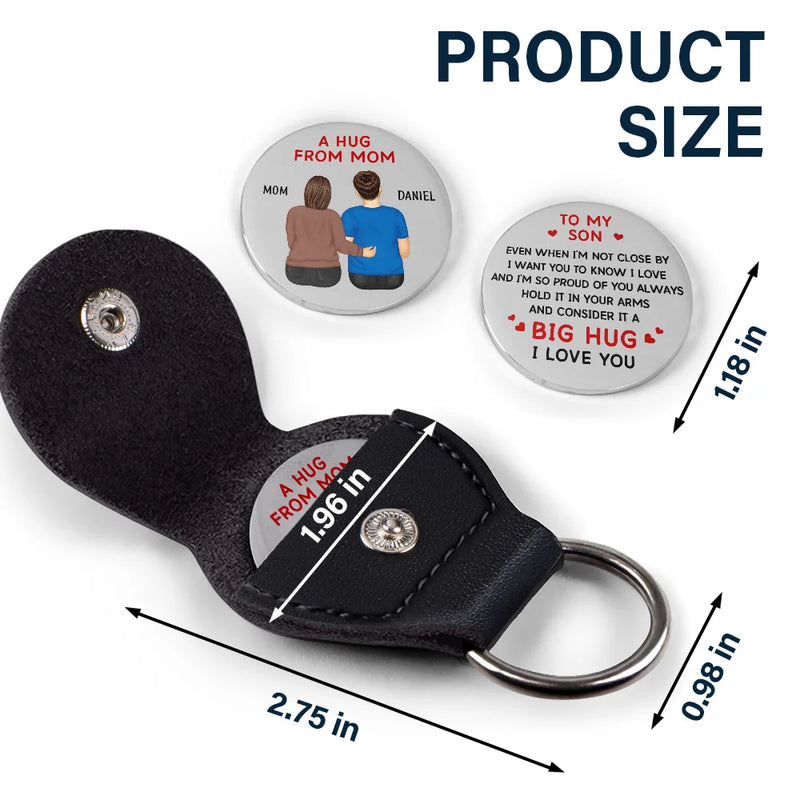 Grandma - Grandkids,Mom - Daughters (Adult),Mom - Children,Love - A Hug From Mom Grandma Consider It A Big Hug And I Love You - Personalized Leather Pocket Hug