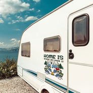 Home Is Where We Park It - Gift For Camping Lovers, Campers, Family - Personalized Camping Decal, Decor Decal