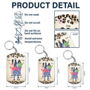 Mère et fille, un lien indéfectible - Cadeau pour maman, mère, grand-mère - Porte-clés personnalisé en aluminium