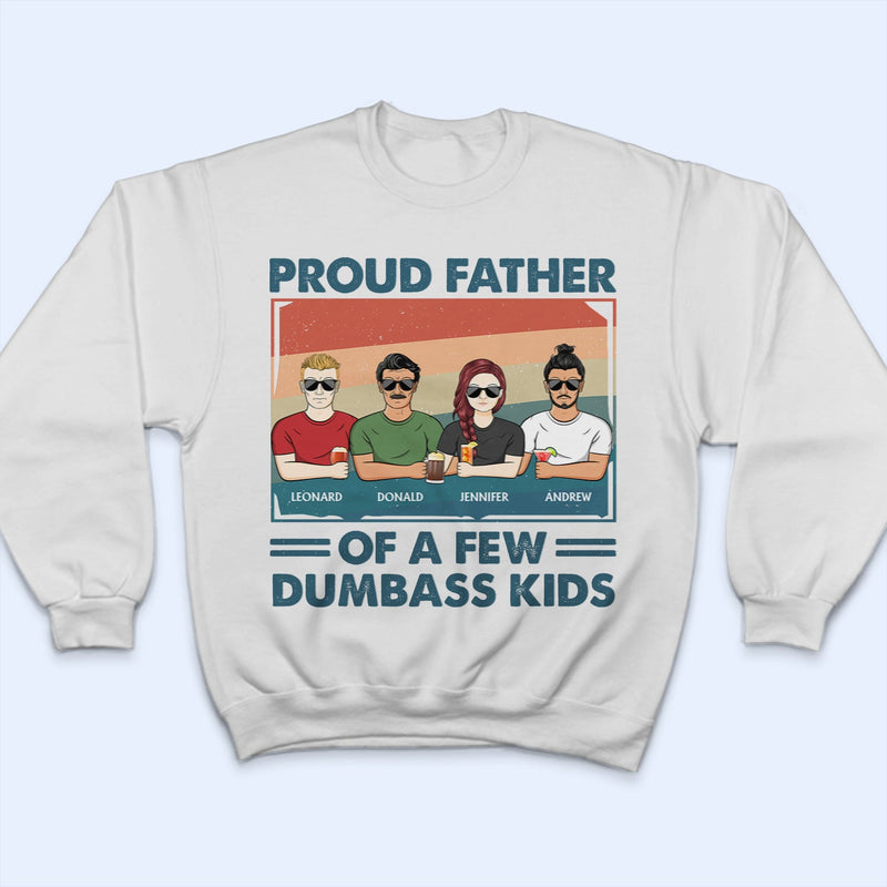 Fier père de quelques enfants - Cadeau amusant pour père, papa, grand-père - T-shirt personnalisé