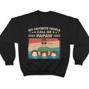 My Favorite People Call Me Grandpa Cartoon Art - Funny Gift For Grandfather, Grandpa, Dad, Father - Personalized T Shirt