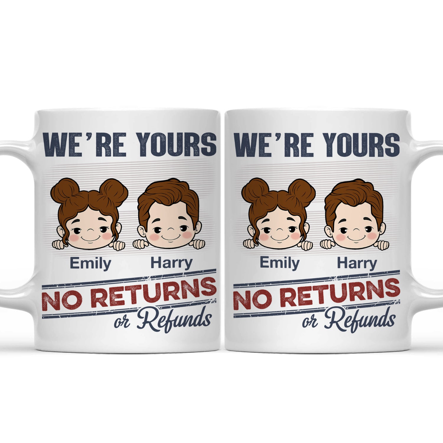 No Returns Or Refunds Grandkids - Funny Gift For Dad, Mom, Grandma, Grandpa - Personalized Mug