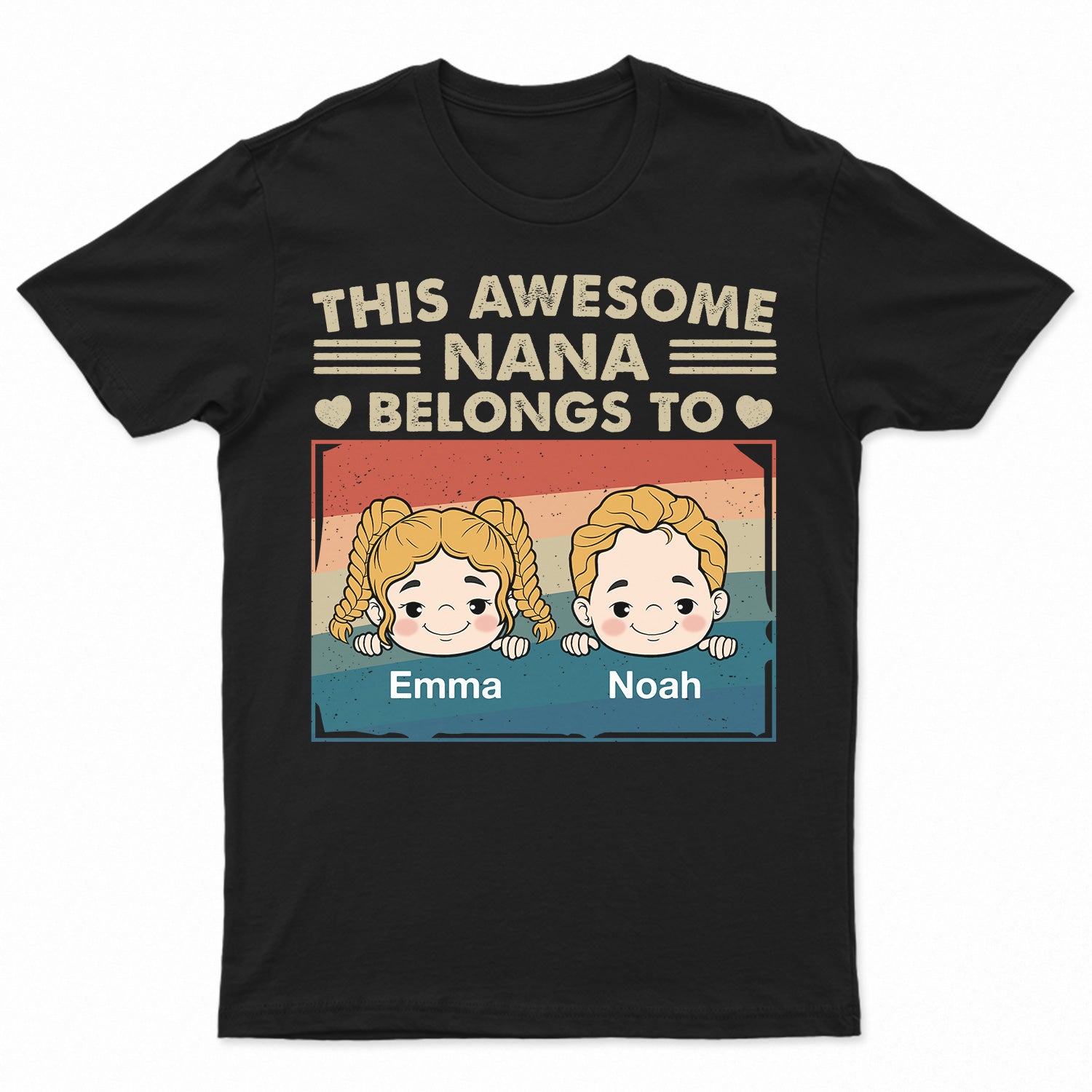 This Awesome Nana Mommy Daddy Belongs To - Funny Gift For Dad, Mom, Grandma, Grandpa - Personalized T Shirt