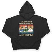 Tel père, telle fille - Cadeau amusant pour papa, père, grand-père - T-shirt personnalisé