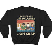 Tel père, telle fille - Cadeau amusant pour papa, père, grand-père - T-shirt personnalisé