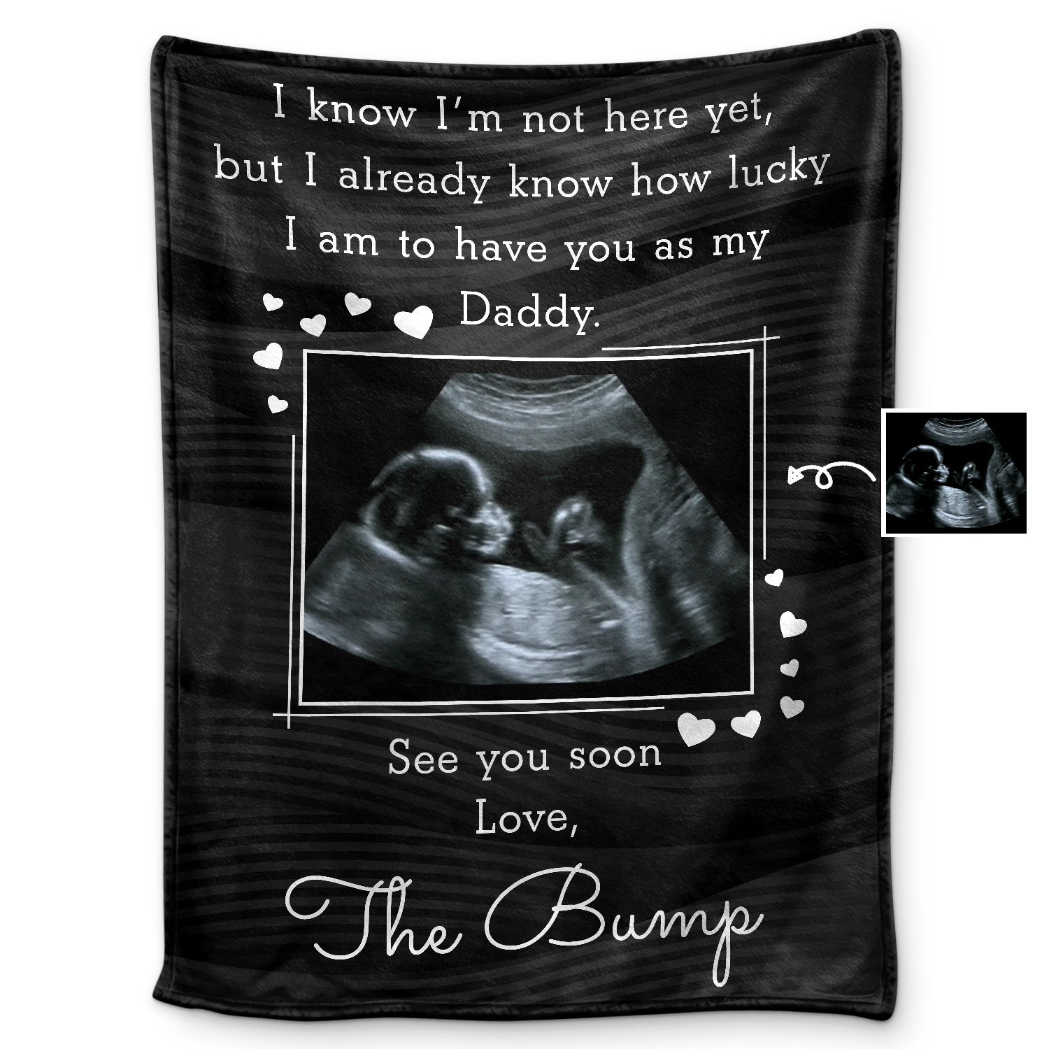 Custom Photo I Know I'm Not Here Yet - Gift For Dad, Father, New Parents - Personalized Fleece Blanket, Sherpa Blanket