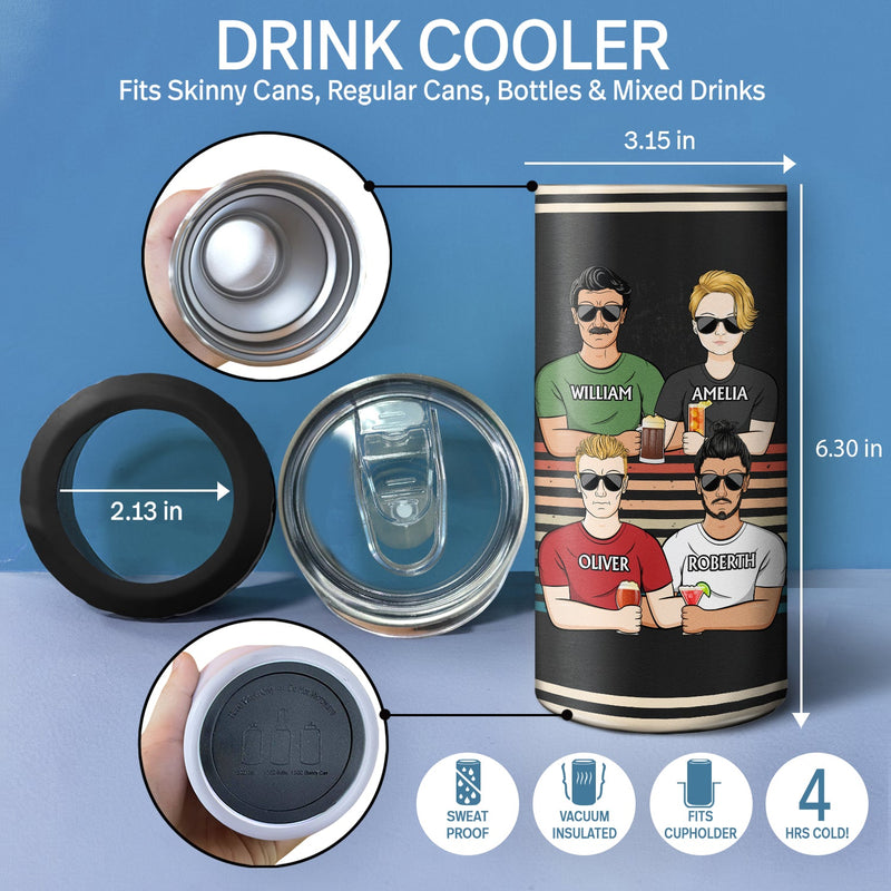 Proud Father Of A Few - Funny Gift For Dad, Father, Grandpa - Personalized 4 In 1 Can Cooler Tumbler