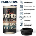 Proud Father Of A Few - Funny Gift For Dad, Father, Grandpa - Personalized 4 In 1 Can Cooler Tumbler