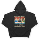 Proud Father Of A Few Kid & Adult Flat Art - Funny Gift For Dad, Father, Grandpa - Personalized T Shirt