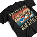 Proud Father Of A Few Kid & Adult Flat Art - Funny Gift For Dad, Father, Grandpa - Personalized T Shirt