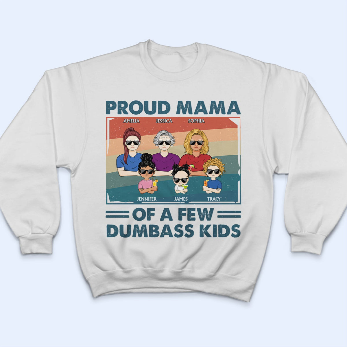 Proud Mother Of A Few Adult & Kid - Funny Gift For Mom, Mother, Grandma - Personalized T Shirt