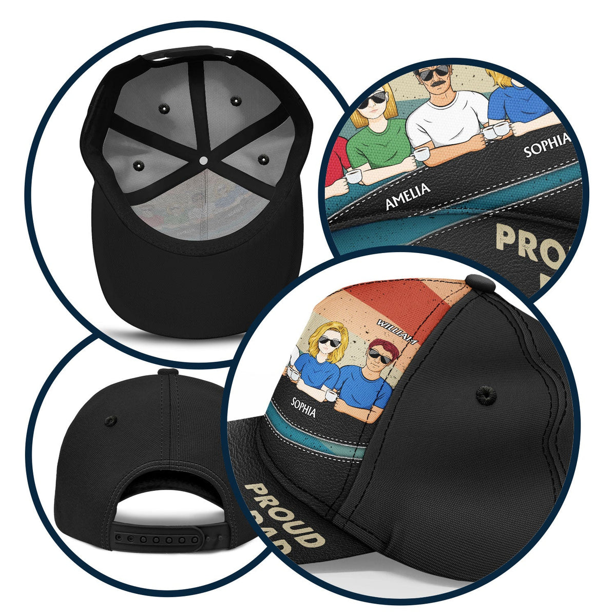 Proud Father Of A Few - Funny Gift For Dad, Father, Grandpa - Personalized Classic Cap