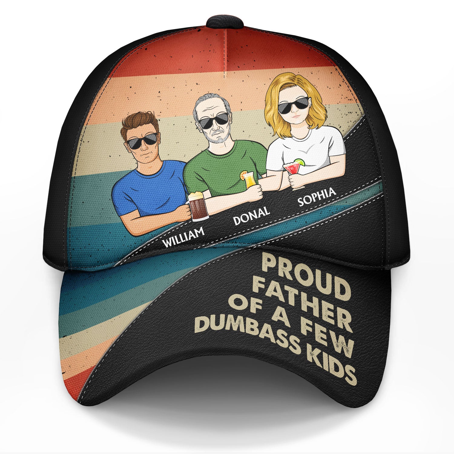 Proud Father Of A Few - Funny Gift For Dad, Father, Grandpa - Personalized Classic Cap