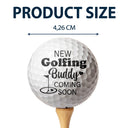 Custom Photo New Golfing Buddy - Pregnancy Announcement Gift For Dad, New Dad, New Parents, Golf Lover - Personalized Golf Ball