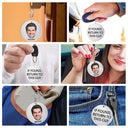 Photo personnalisée si retrouvée, retournez à ce type - Cadeau pour papa, père, grand-père, golfeur, amateur de golf - Porte-clés en acrylique personnalisé