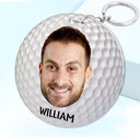 Photo personnalisée si retrouvée, retournez à ce type - Cadeau pour papa, père, grand-père, golfeur, amateur de golf - Porte-clés en acrylique personnalisé