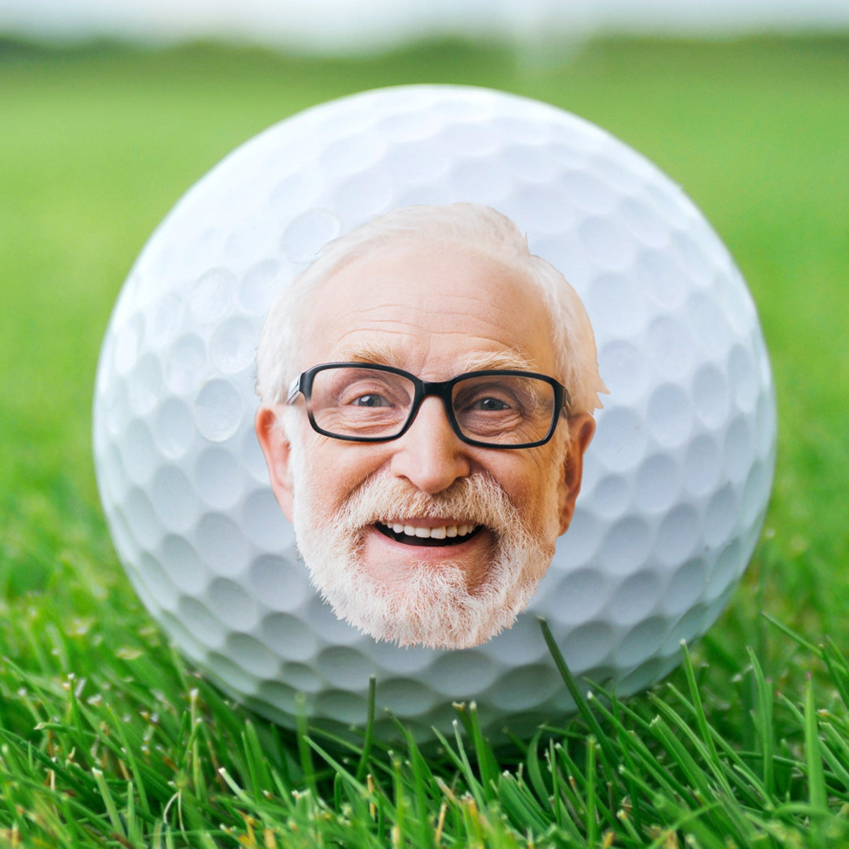 Photo personnalisée Je ne suis pas à la retraite - Cadeau pour papa, père, grand-père, golfeur, amateur de golf - Balle de golf personnalisée