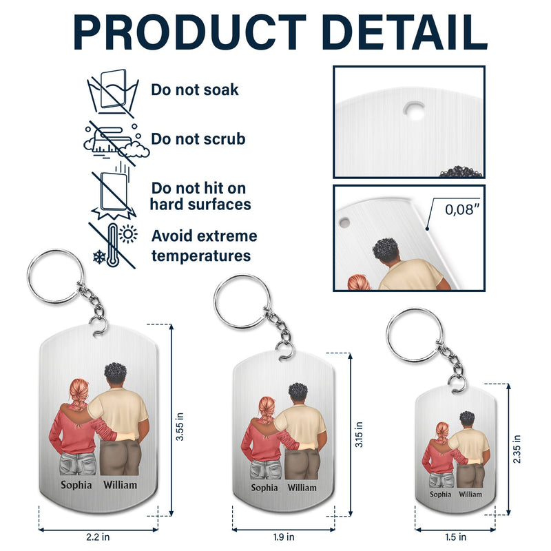 Never Forget That I Love You - Gift For Son, Daughter From Dad - Personalized Aluminum Keychain