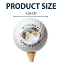 Photo personnalisée « Je t'aime » – Cadeau pour amateur de golf, golfeur, mari, couple – Balle de golf personnalisée