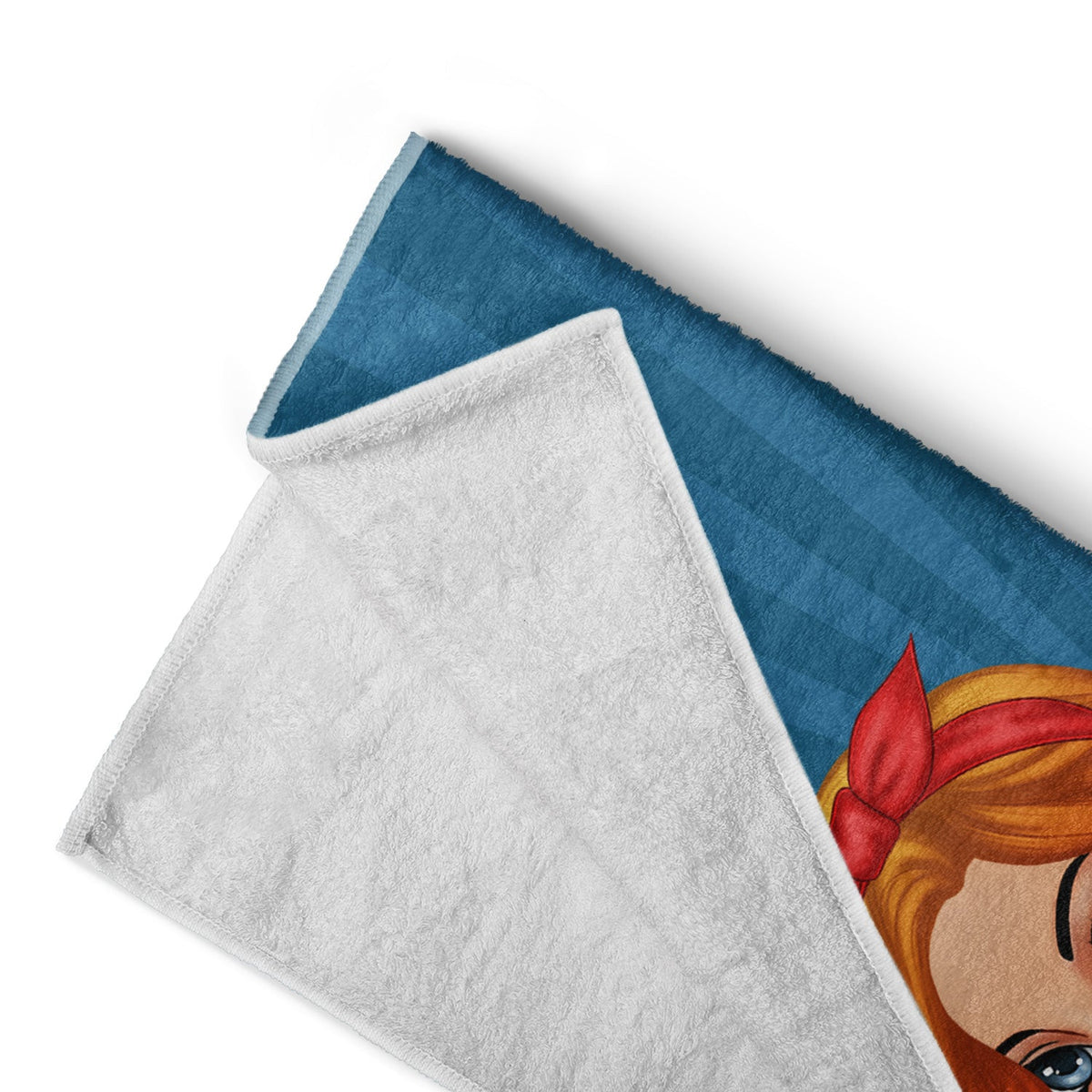 Cartoon Woman Traveling Beach Poolside Swimming Picnic - Birthday, Vacation Gift For Her, Besties, Family - Personalized Beach Towel