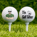 Le Père Golfeur - Cadeau pour papa, père, grand-père, golfeur, amateur de golf - Balle de golf personnalisée