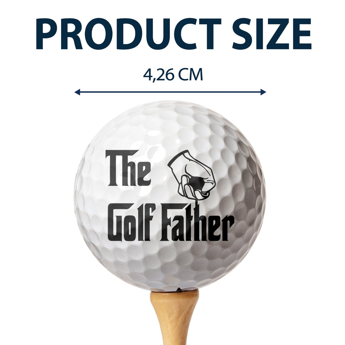 Le Père Golfeur - Cadeau pour papa, père, grand-père, golfeur, amateur de golf - Balle de golf personnalisée